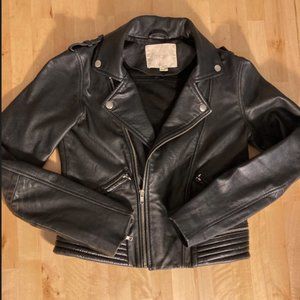 Gorgeous Leather Maje Motorcycle Jacket- Size 36
